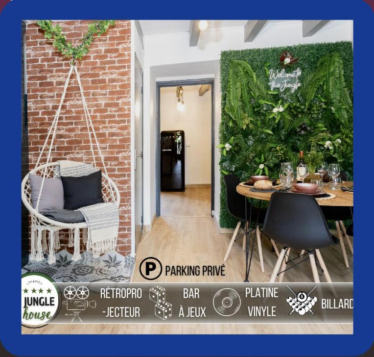Maison "Jungle House" 90 M2 Billard, Retroprojecteur, Bar A Jeux , Vinyle, Wifi Fibre, Ideal Pro & Famille A Montbrison Kültér fotó